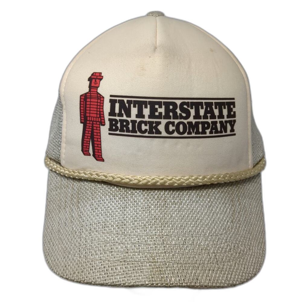Sportcap 5 Panel Beige Hat One Size Interstate Brick Company Trucker Snapback